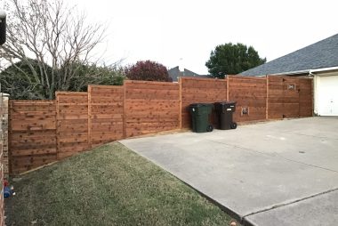Horizontal Cedar Fence in Richardson, TX