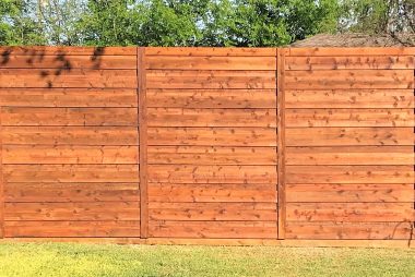 Horizontal Cedar Fence in McKinney, TX