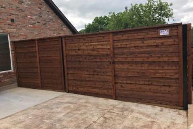 Horizontal Cedar Fence in Prosper, TX