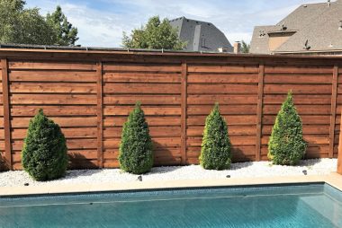 Horizontal Cedar Fence in Allen, TX