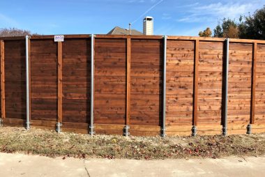 Horizontal Cedar Fence in Frisco, TX