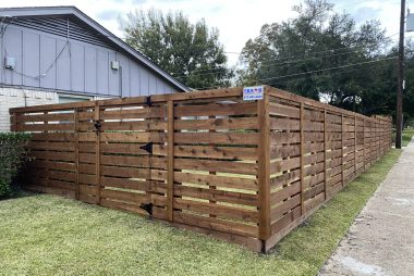 Horizontal Shadow Box Cedar Fence in Wylie, TX