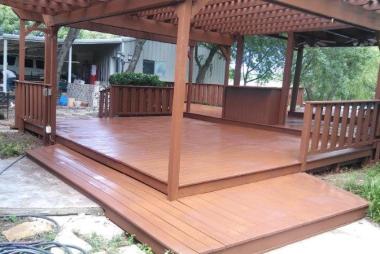 Russet Solid Deck Stain in Plano, TX