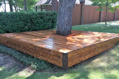 Stained Cedar Deck in Plano, TX