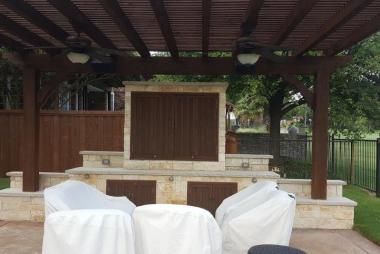 Sable Arbor and TV Box Stain in Prosper, TX