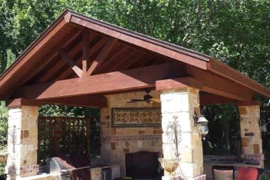 Patio Cover Staining in Dallas, TX