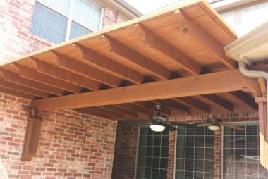 Flat Patio Cover Stain in Allen, TX