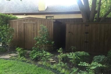 Shed After Stain in McKinney, TX