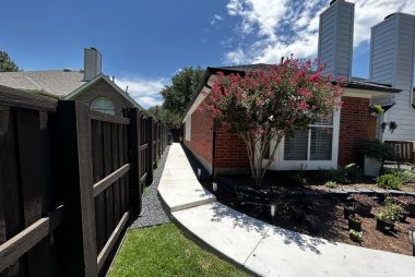 Gray Broom Walkway in Dallas, TX