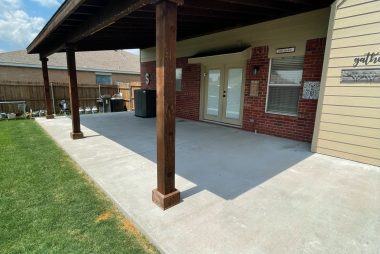 Gray Broom Concrete Pad in McKinney, TX
