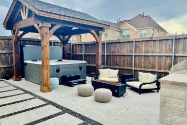 Pebbles with Salt Finish Pavers in Plano, TX