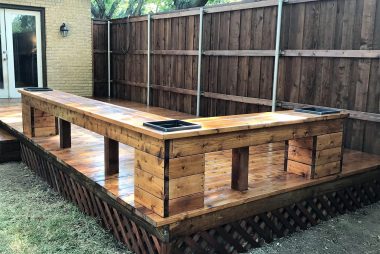 Cedar Deck and Bench in Plano, TX