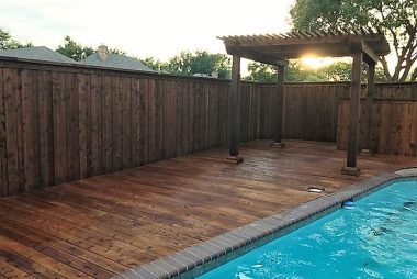 Cedar Pool deck with Pergola in  Plano, TX