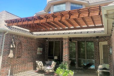 Floating Standard Cedar Pergola in Fort Worth, TX