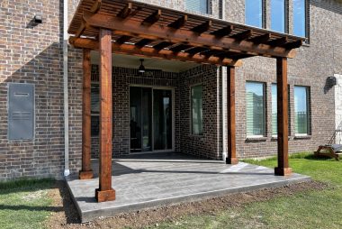 Attached  Standard Pergola with Polygal in The Colony, TX