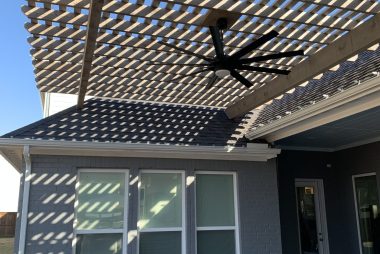 Floating Cedar Pergola in Carrollton, TX