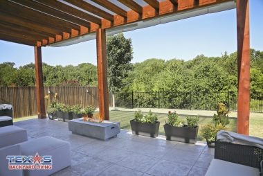 Attached Pergola with Trim and Polygal In Plano, TX