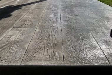 Wood Plank Stamp and Stain Concrete in Southlake, TX