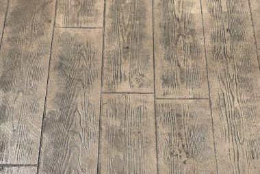 Wood Plank Stamp and Stain Concrete in Richardson, TX