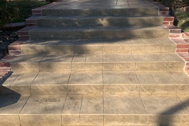 Stamp and Stain Concrete Steps in Fort Worth, TX
