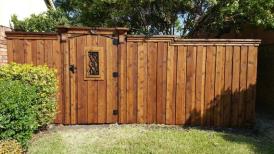 7 Foot Custom Board-on-Board Western Red Cedar Fence with Custom Gate