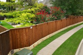 Board on Board Cedar Fence with Top Cap