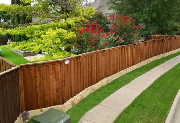 Board on Board Cedar Fence with Top Cap