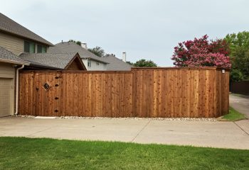 Board on Board Cedar Fence with Top Cap
