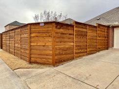 Horizontal Western Red Cedar Board-on-Board Privacy Fence