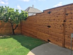 Step and Level Horizontal Wood Fence