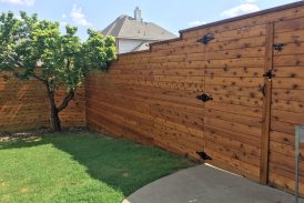 Step and Level Horizontal Wood Fence