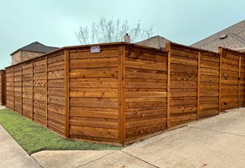 Horizontal Western Red Cedar Board-on-Board Privacy Fence