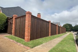 8 Foot Board on Board Pre-stained Cedar Wood Fence