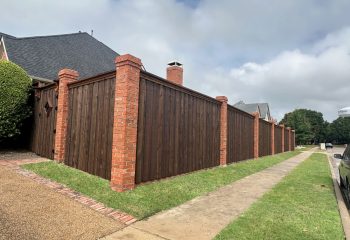 8 Foot Board on Board Pre-stained Cedar Wood Fence