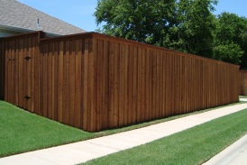 Pre-stained Cedar Wood Fence