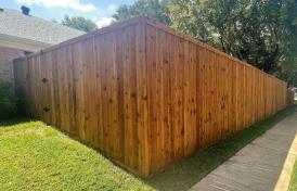 8' Side by Side Cedar Wood Pre-Stained Fence
