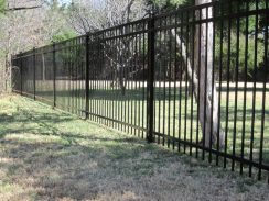 3 Rail Flat Top Wrought Iron Fence