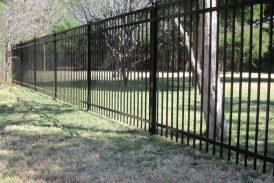 3 Rail Flat Top Wrought Iron Fence