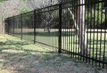 3 Rail Flat Top Wrought Iron Fence