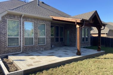 Shed With Gable Patio Cover in Carrollton, TX