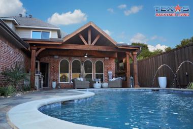 Shed With Gable Patio Cover in Dallas, TX