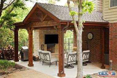 Shed With Gable Patio Cover in Fort Worth, TX