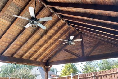 Exposed Rafters on a Gable Patio Cover in Lewisville, TX