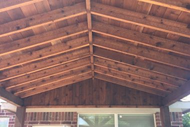 Exposed Rafters  on a Gable Patio Cover in The Colony, TX