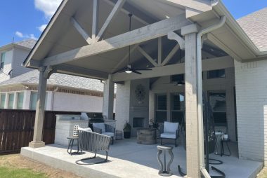 Modern Gable Patio Cover in Parker, TX