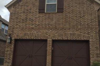 Padre Brown Solid Garage and Shutters in McKinney, TX