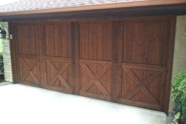 Pecan Ready Seal Garage Door Stain in Plano, TX
