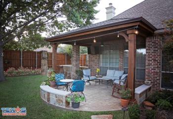 Attached Hip Patio Cover in Plano, TX