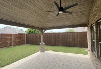 Hip Patio Cover with Tongue and Groove Ceiling in Dallas, TX
