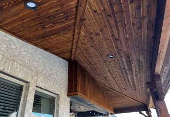 Hip Patio Cover with Tongue and Groove Ceiling in Plano, TX
